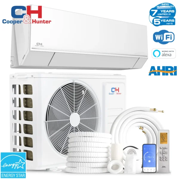 Cooper&Hunter, Astoria Series, 9,000 BTU, 230V, 25.5 SEER Ductless Mini Split AC/Heater